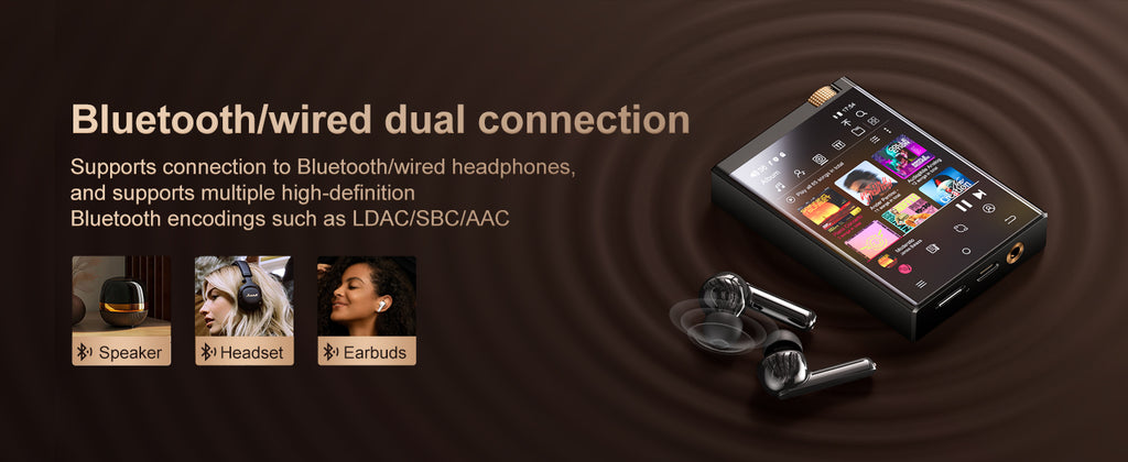 Vabena Hi-Fi MP3 Player - Oilsky Lossless DSD Audio, Bluetooth, WiFi, up to 1TB