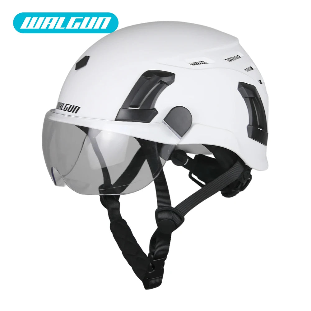 WALGUN K202 Safety Helmet | Work at Height PPE with Goggles, Visor & Ear Protection