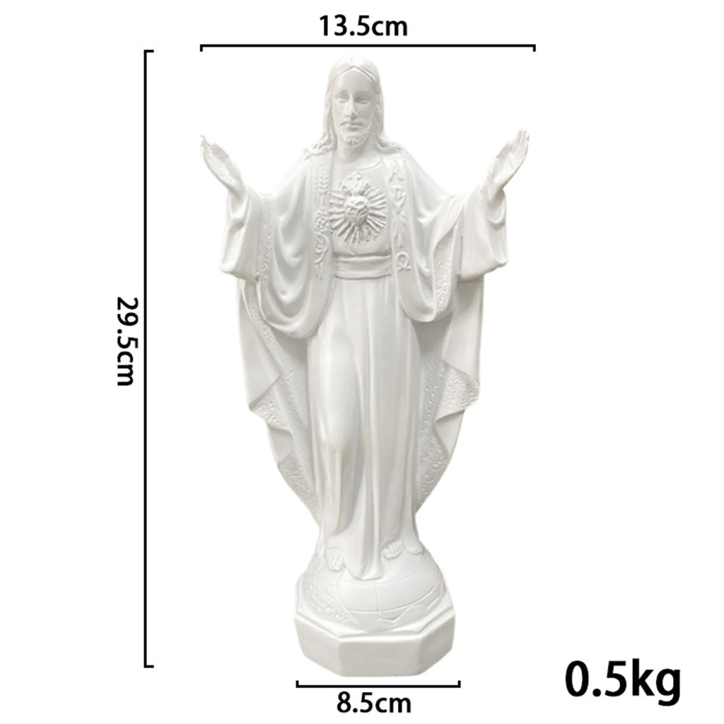Resin Jesus & Mary Statue - Catholic Religious Home Decor