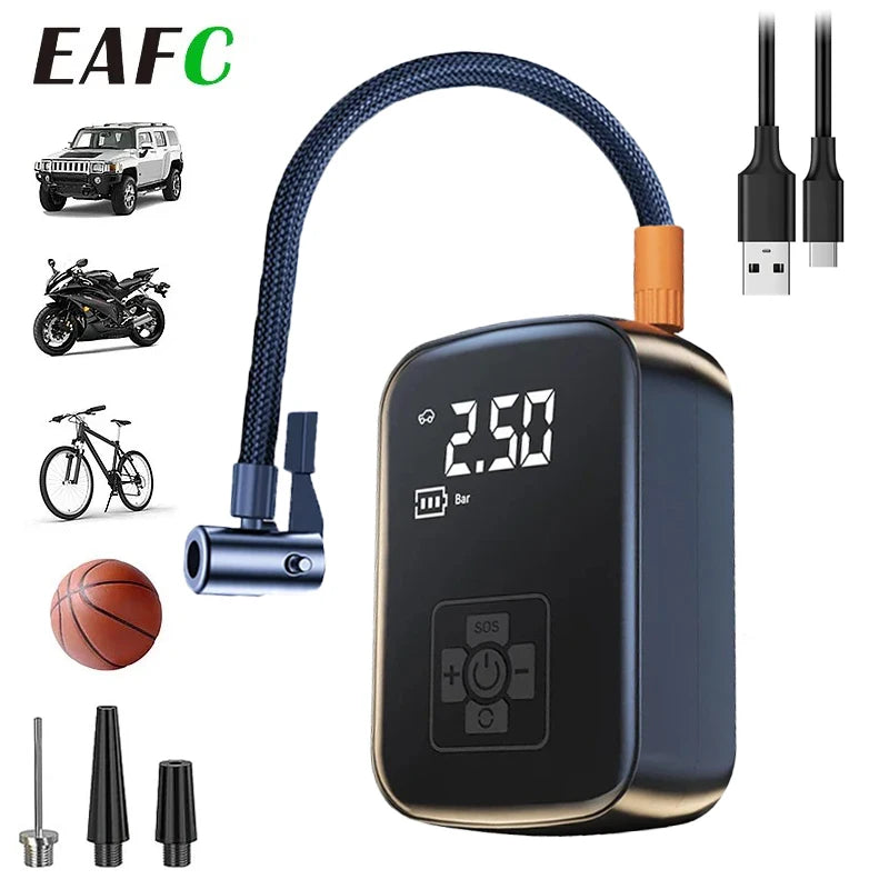 EAFC Digital Wireless Car Tire Inflator Air Compressor