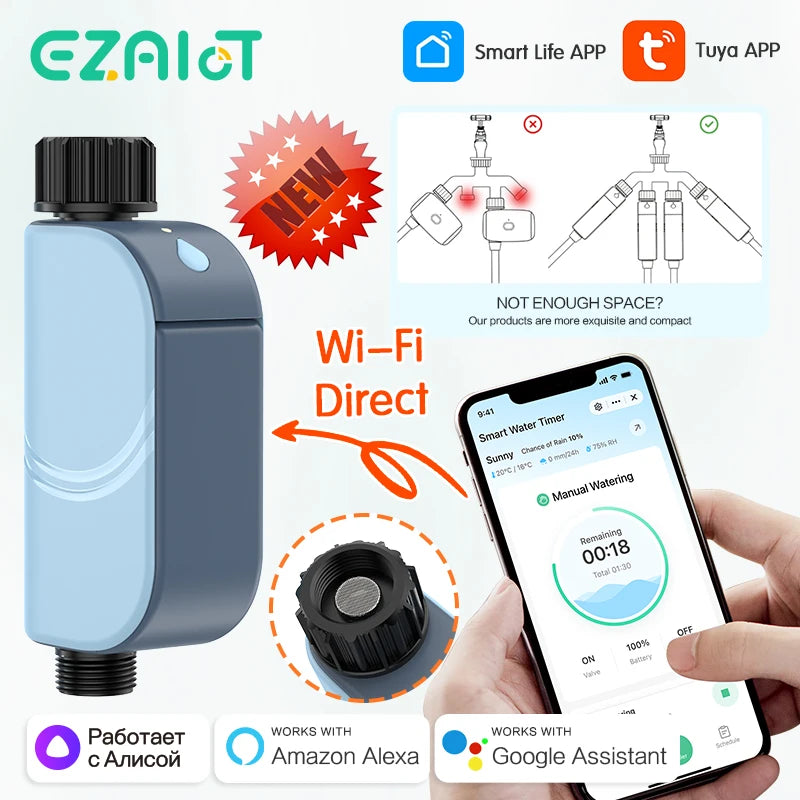 Smart WiFi Garden Watering Timer – Tuya Automatic Sprinkler & Drip System