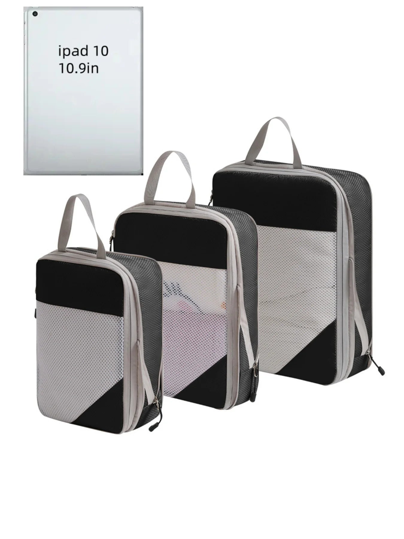 3-Piece Compressible Waterproof Travel Packing Cubes Set | Luggage Organizers