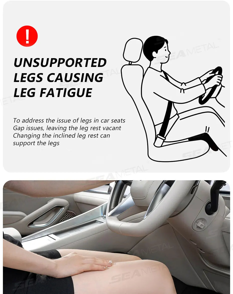 SEAMETAL Universal Car Seat Cushion with Leg Support | Fatigue Relief