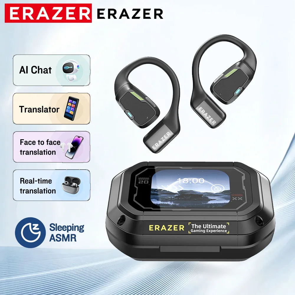 Erazer XP6 AI Translator Wireless Earbuds - Gaming Headset with App Equalizer