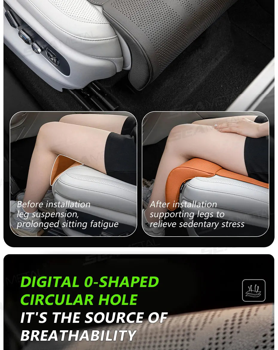 SEAMETAL Car Seat Cushion: Leg Support, Fatigue Relief & Protection