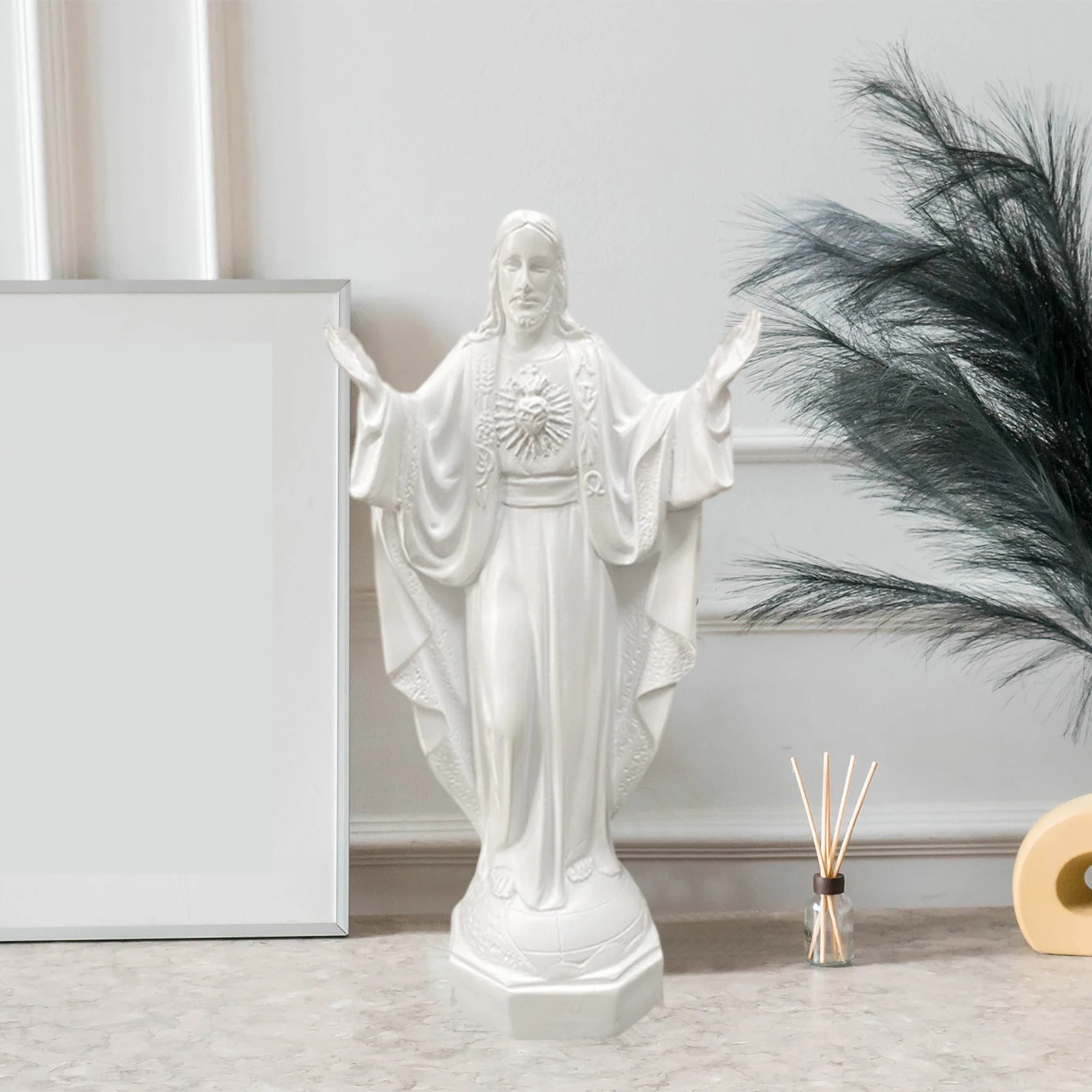 Divine Resin Jesus & Mary Statue | Sacred Catholic Home Decor