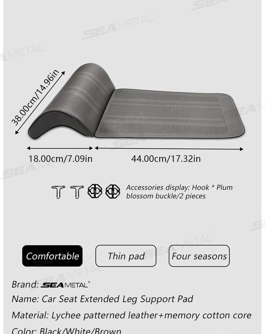 SEAMETAL Car Seat Cushion: Leg Support, Fatigue Relief & Protection