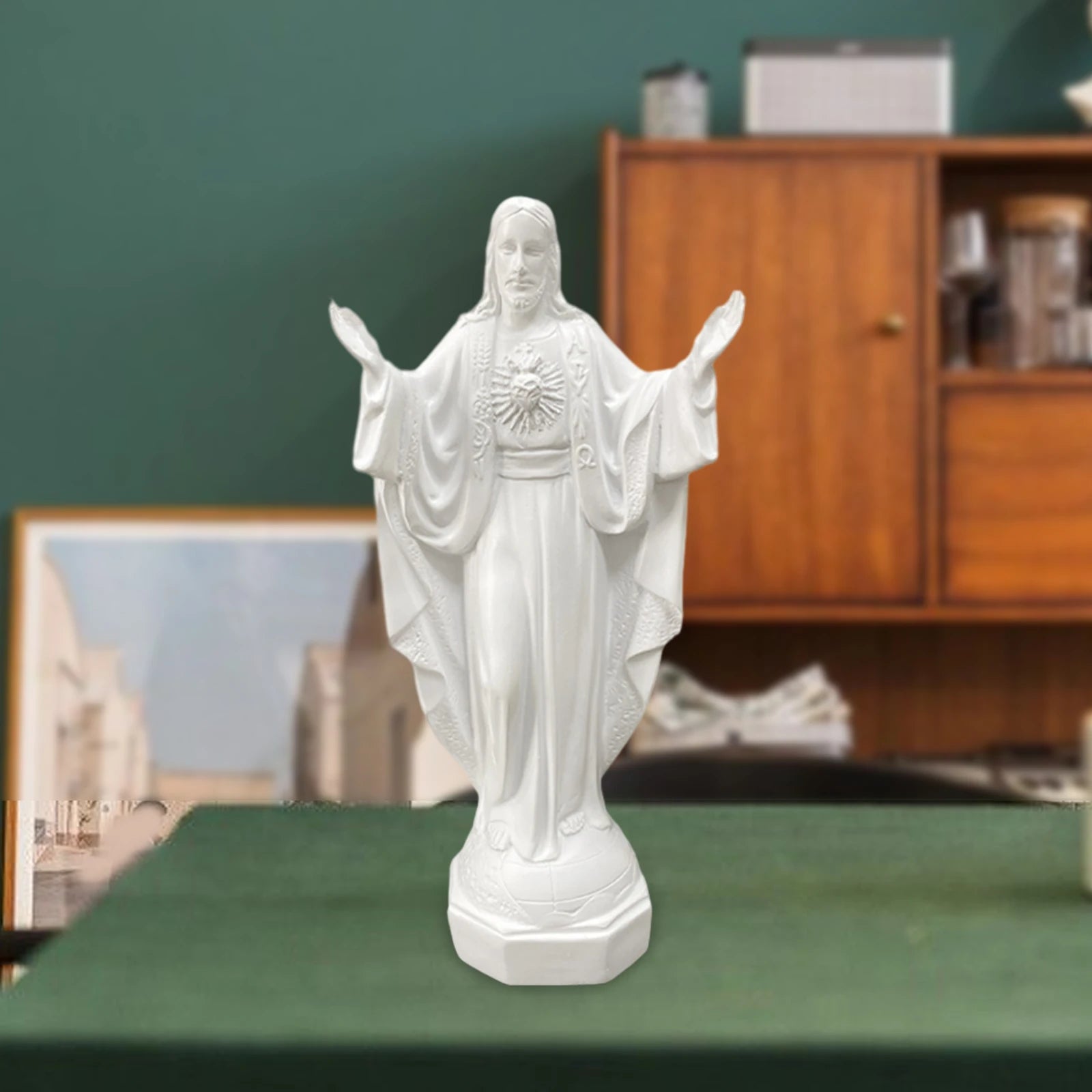 Divine Resin Jesus & Mary Statue | Sacred Catholic Home Decor