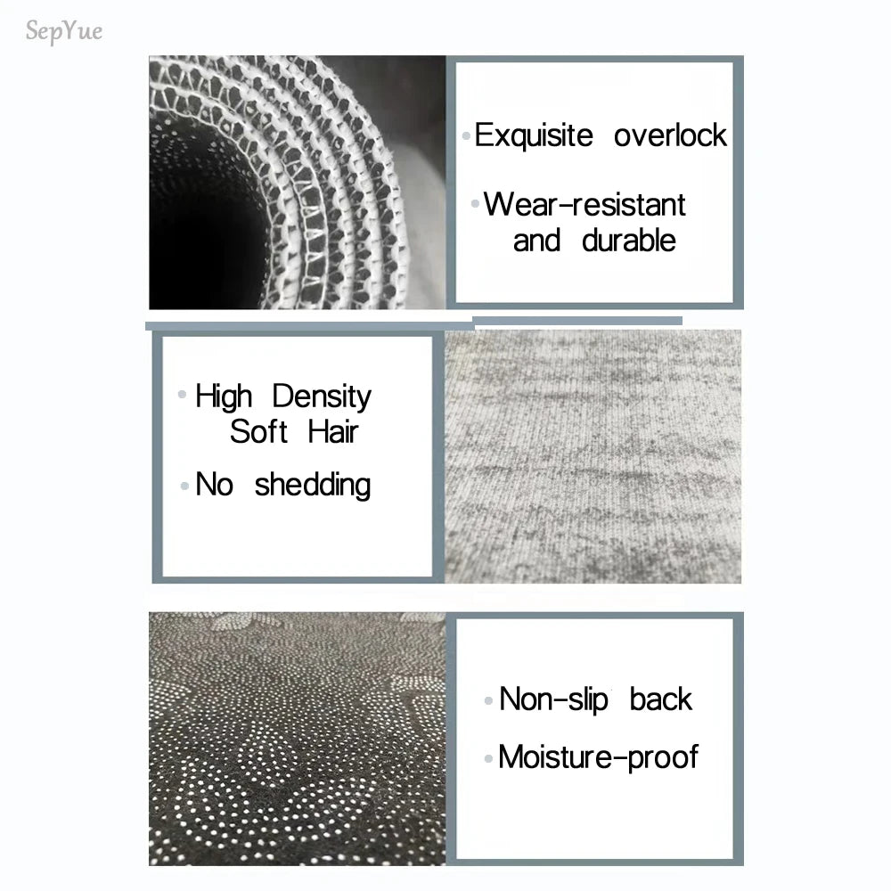 Non-Slip Crystal Velvet Kitchen Mat & Rugs for Living Room, Bedroom & Entryway