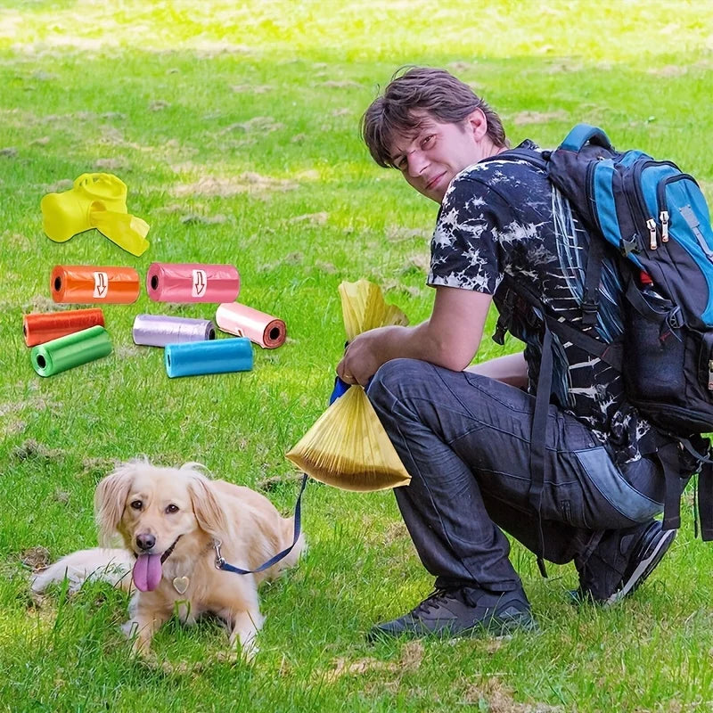 1200 Leak-Proof Dog Poop Bags | Cartoon Paw Graphic Pet Waste Bags