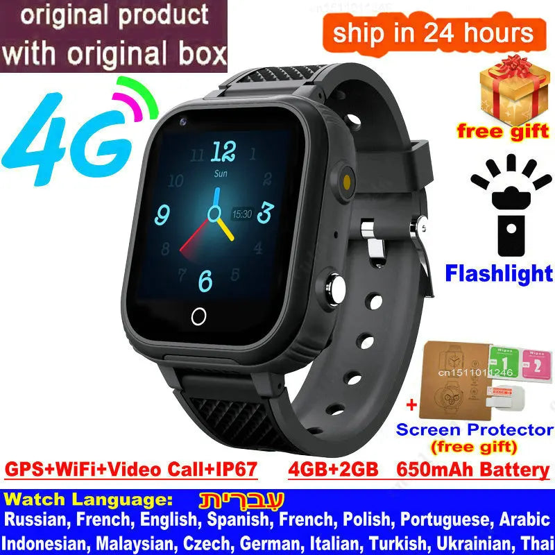LT21 Kids 4G Smartwatch - GPS, Video Call, SOS, IP67 Waterproof