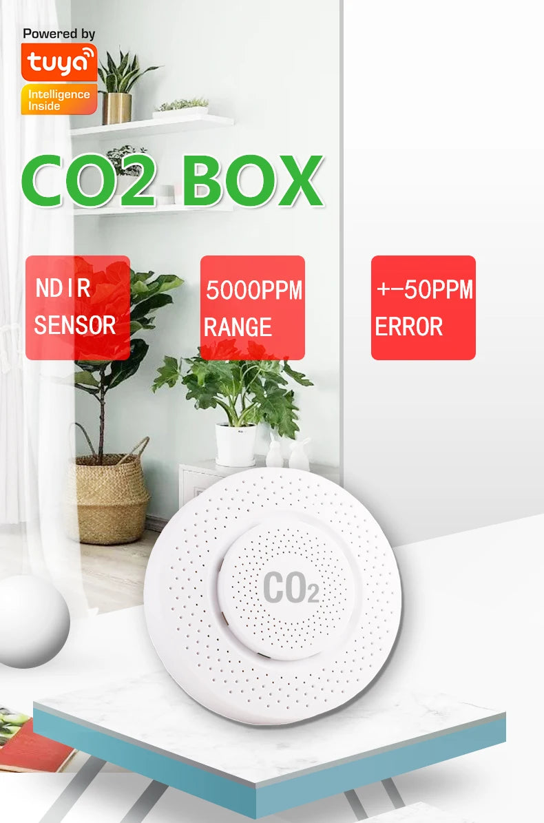 Vabena Precision NDIR CO2 Monitor | Accurate Indoor Air Quality Sensor
