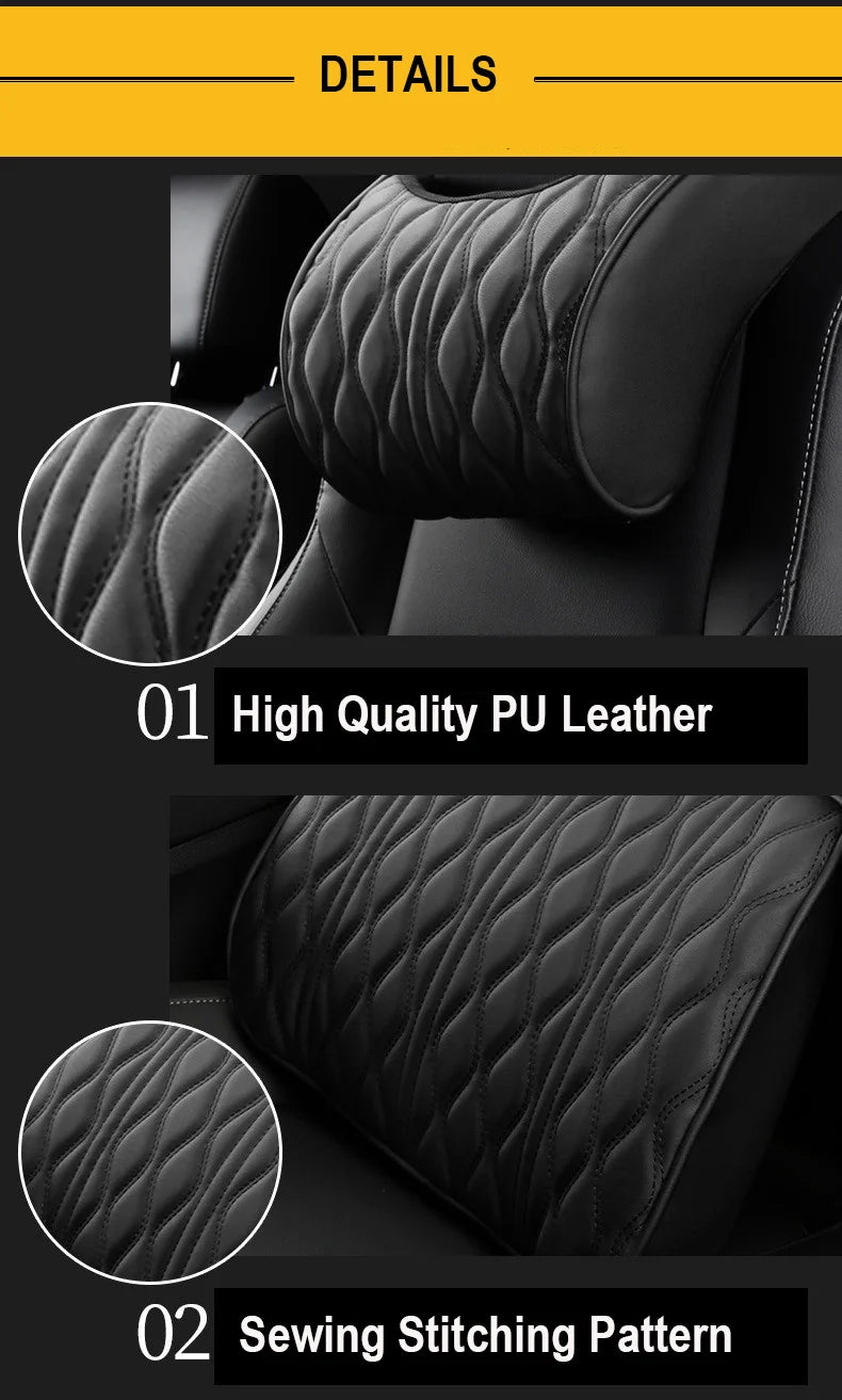 Vabena HOT Car Neck & Lumbar Support Pillow Set - Memory Foam Comfort