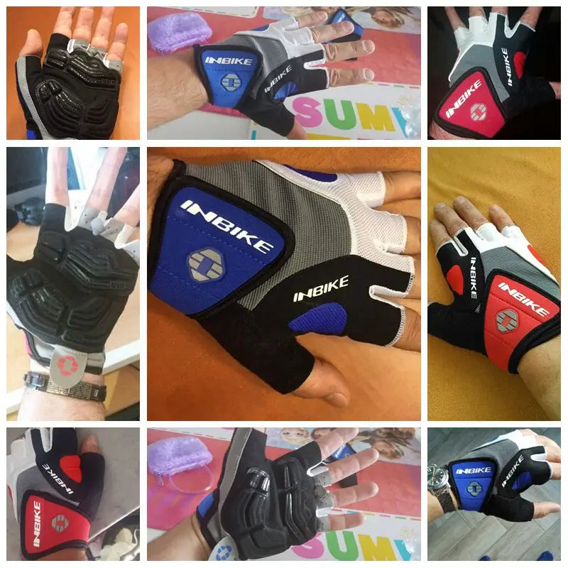 INBIKE Shockproof Gel Pad Cycling Gloves - Half Finger Summer Sport