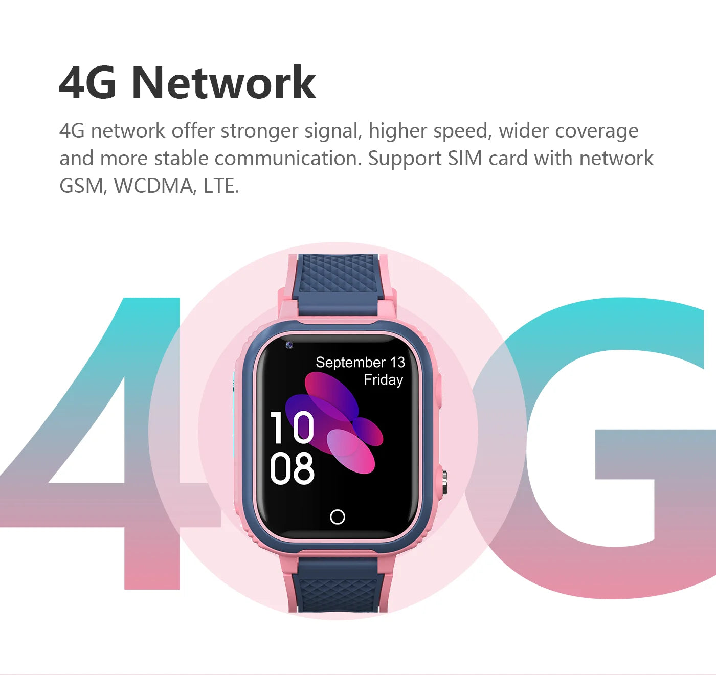 LT21 Kids 4G Smartwatch - GPS, Video Call, SOS, IP67 Waterproof