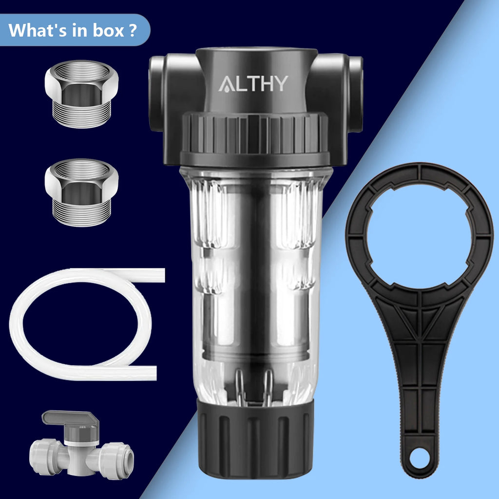 ALTHY Whole House Spin Down Sediment Water Filter Central Prefilter System