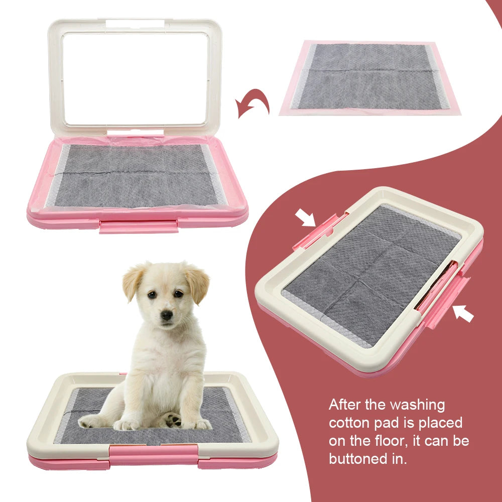 Portable Pet Training Toilet for Small Dogs & Cats - Indoor Potty Pad Holder