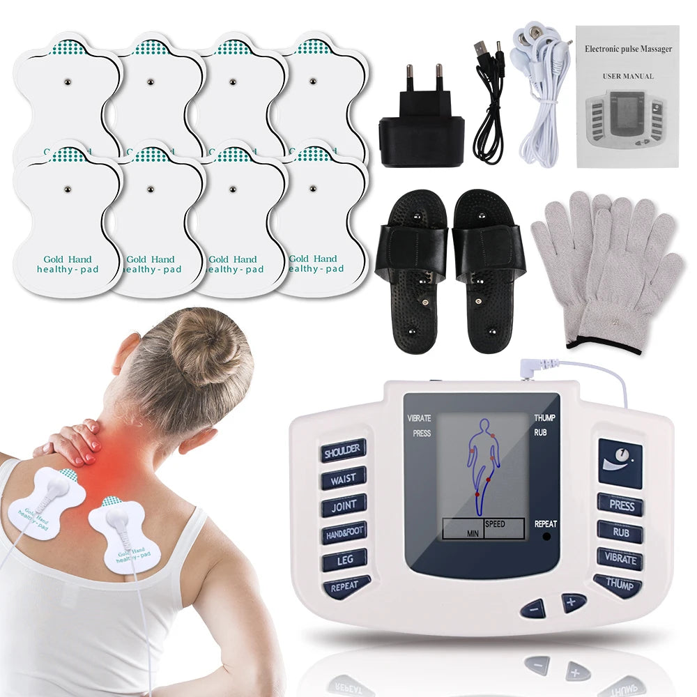 Full Body TENS EMS Muscle Stimulator with 16 Pads for Pain Relief & Recovery