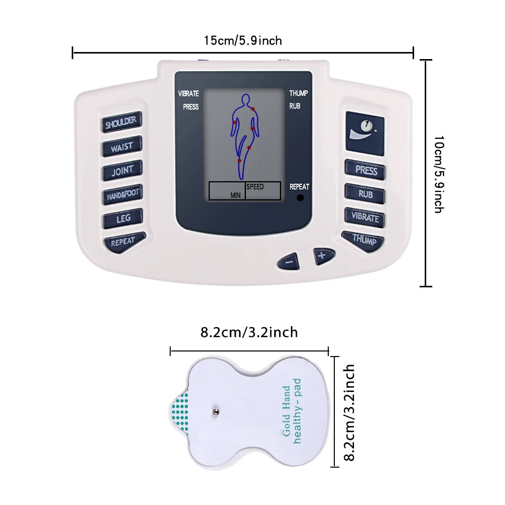 Full Body TENS EMS Muscle Stimulator with 16 Pads for Pain Relief & Recovery