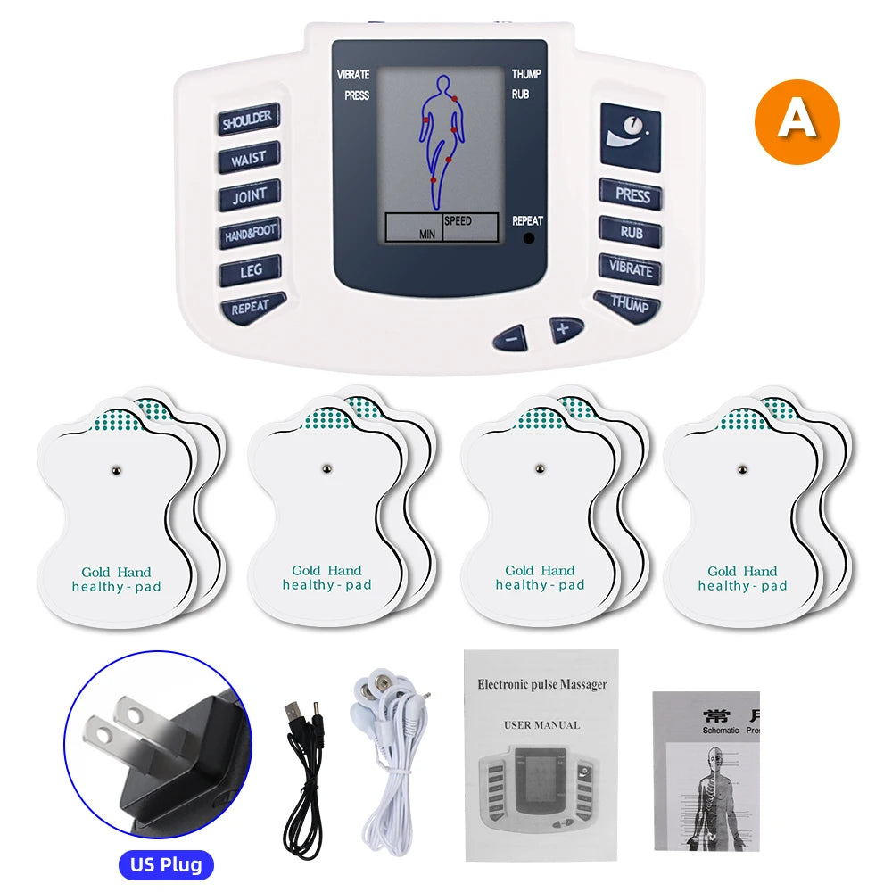 Full Body TENS EMS Muscle Stimulator with 16 Pads for Pain Relief & Recovery