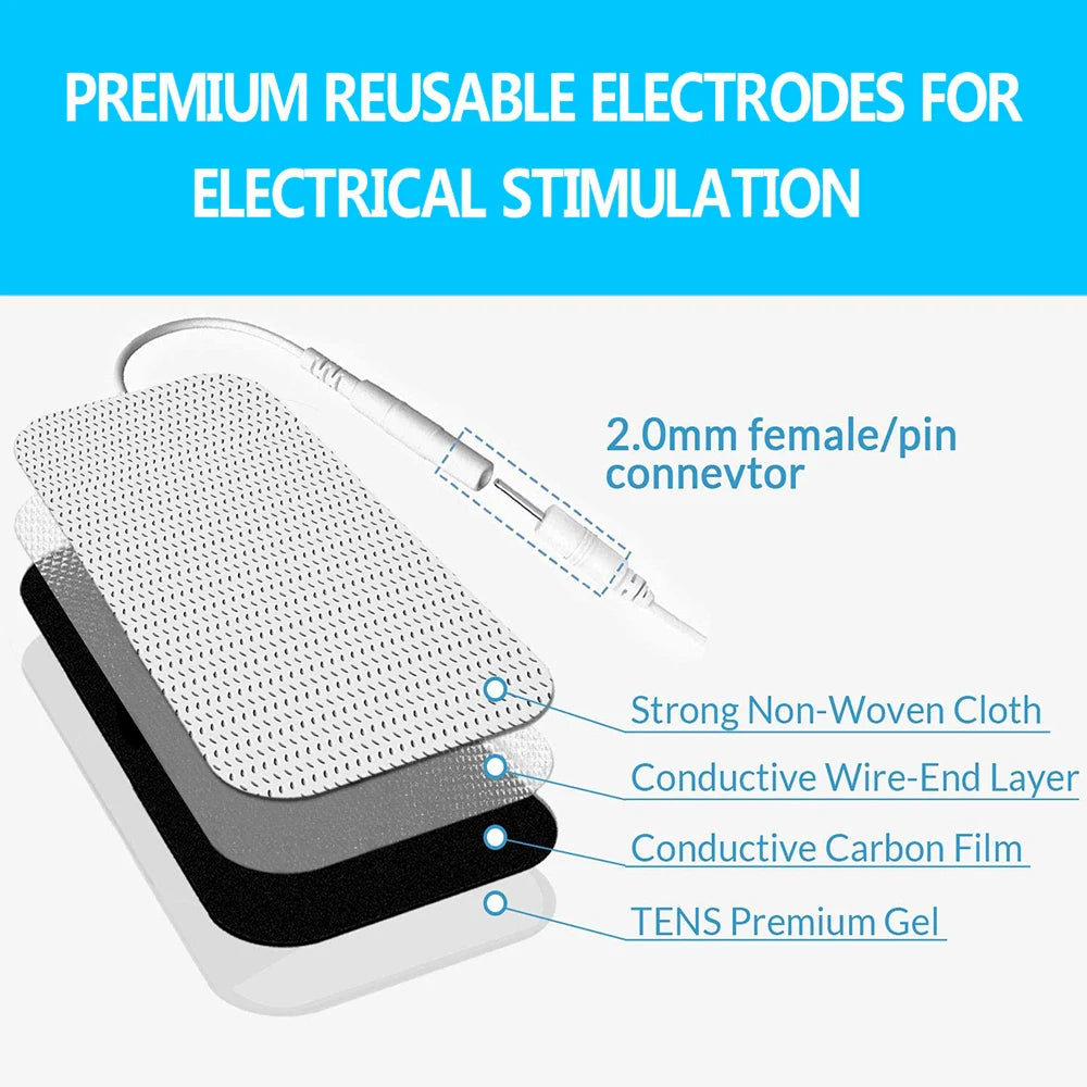 Physiotherapy TENS Electrode Pads for Muscle Stimulation & Pain Relief