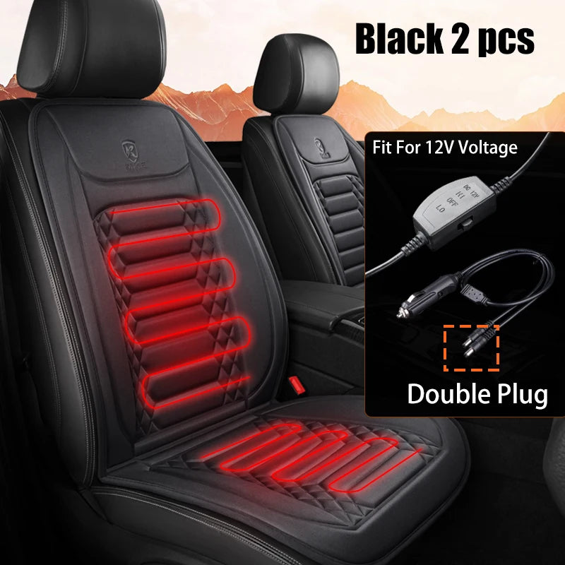 Winter Heated Car Seat Cover - 12V Universal Warmer Cushion Protector