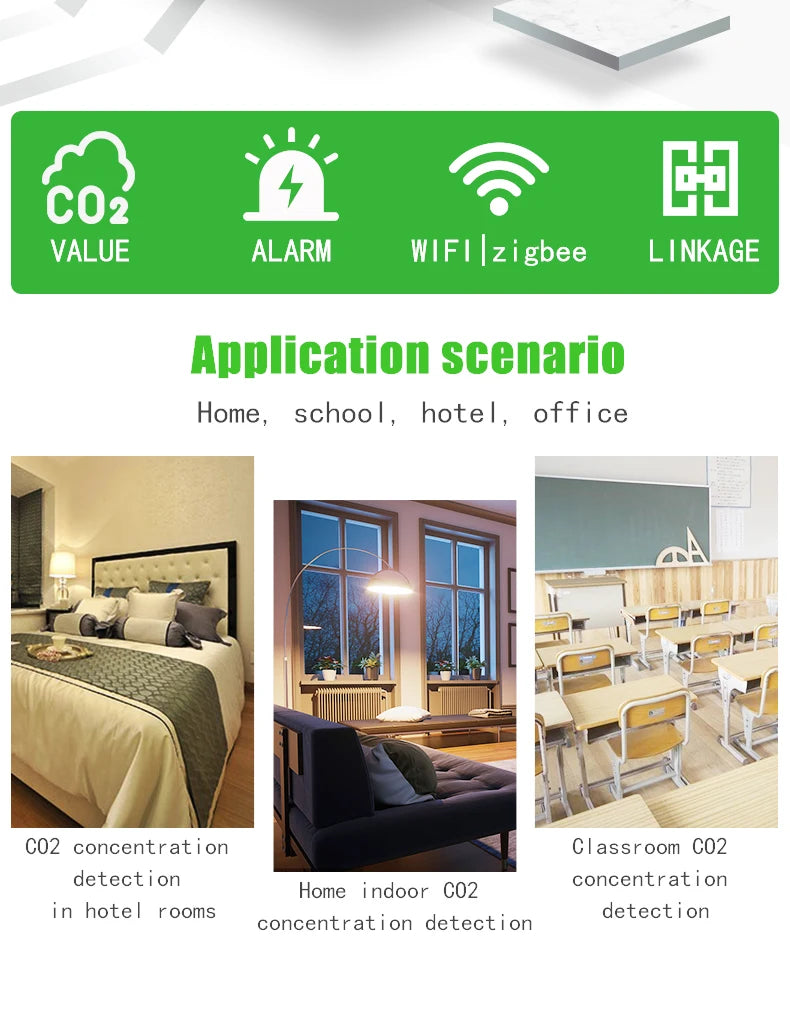 Vabena Precision NDIR CO2 Monitor | Accurate Indoor Air Quality Sensor