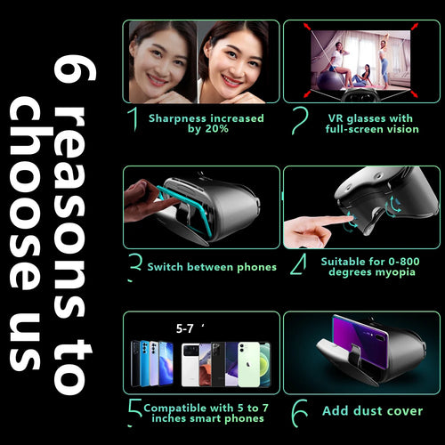 AyeBeau 3D VR Glasses - Immersive Virtual Reality Headset