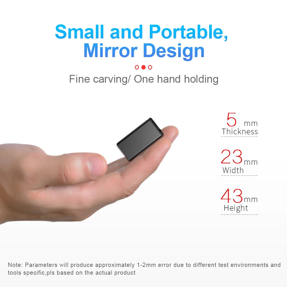 Ultra-Thin Mini Voice Recorder & MP3 Player | Digital Dictaphone 4-32GB