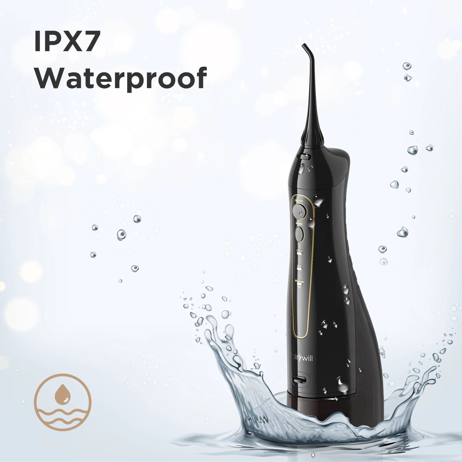 Fairywill Portable Cordless USB Water Flosser for Dental Care