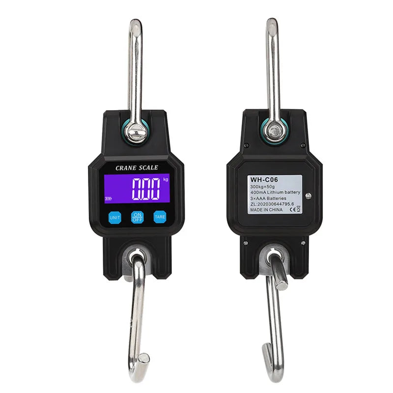 Heavy Duty 300kg Bluetooth Industrial Crane Scale | Digital Hanging Hook Scale