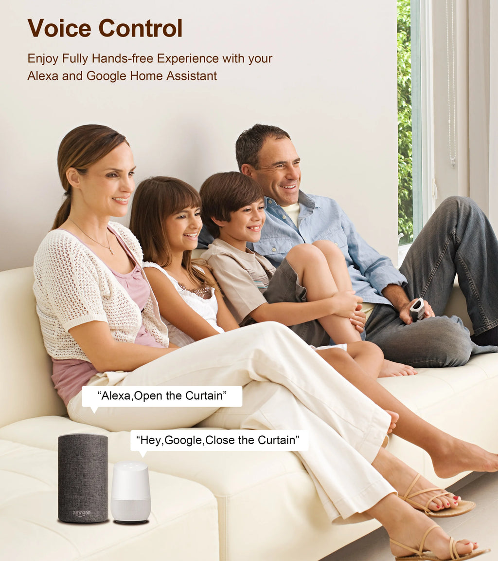 GIRIER Tuya Smart WiFi Curtain Module for Roller Shutters - Alexa & Google Home Compatible