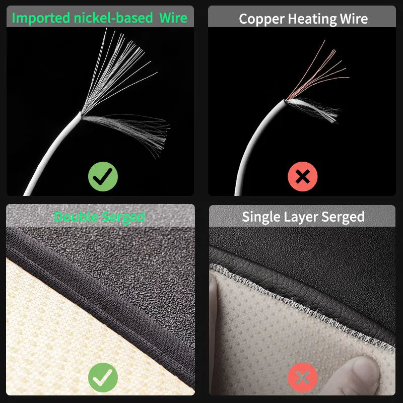 Heated Car Seat Cover | Quick Heat Seat Protector 12-24V