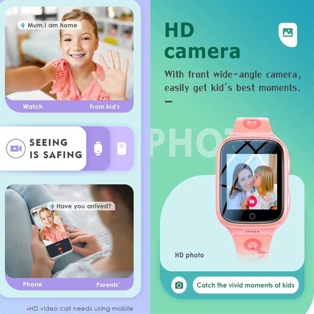 KGG 4G Kids Smartwatch - GPS Tracker, Video Call, SOS, WiFi