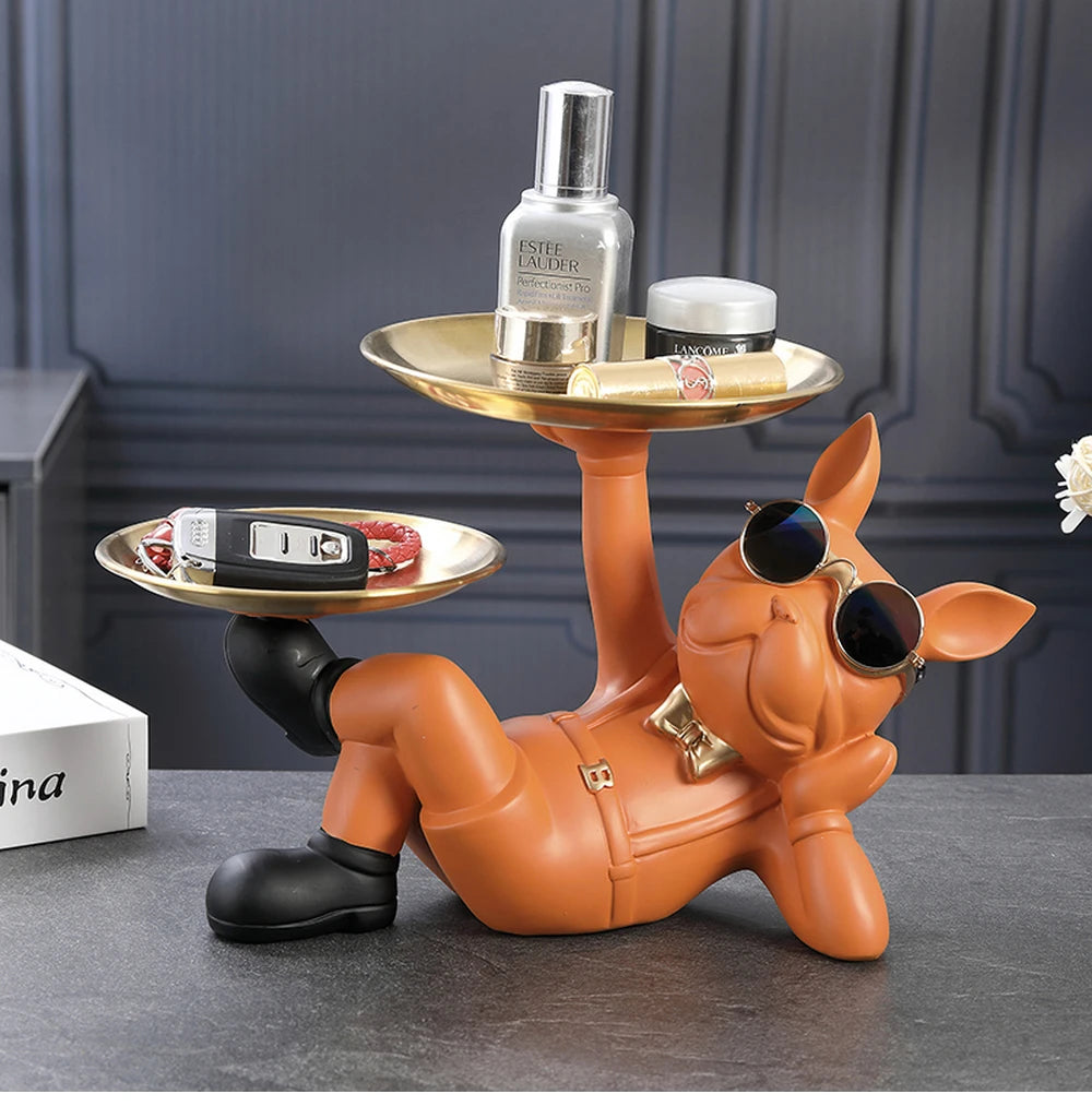 Elegant Bulldog Statue | Modern Home Decor | Statement Piece