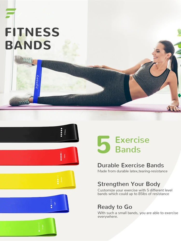 Workout Bar & Resistance Bands Set - Home Gym & Pilates