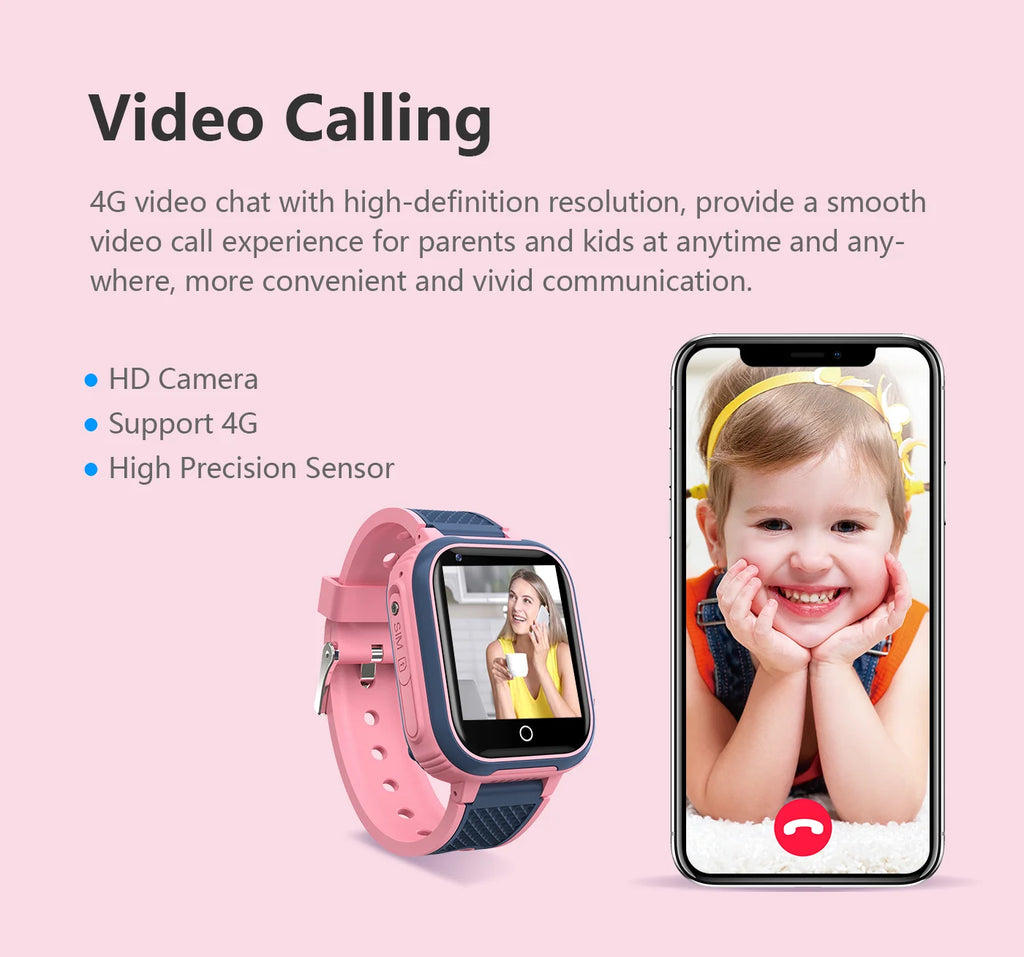 LT21 Kids 4G Smartwatch - GPS, Video Call, SOS, IP67 Waterproof