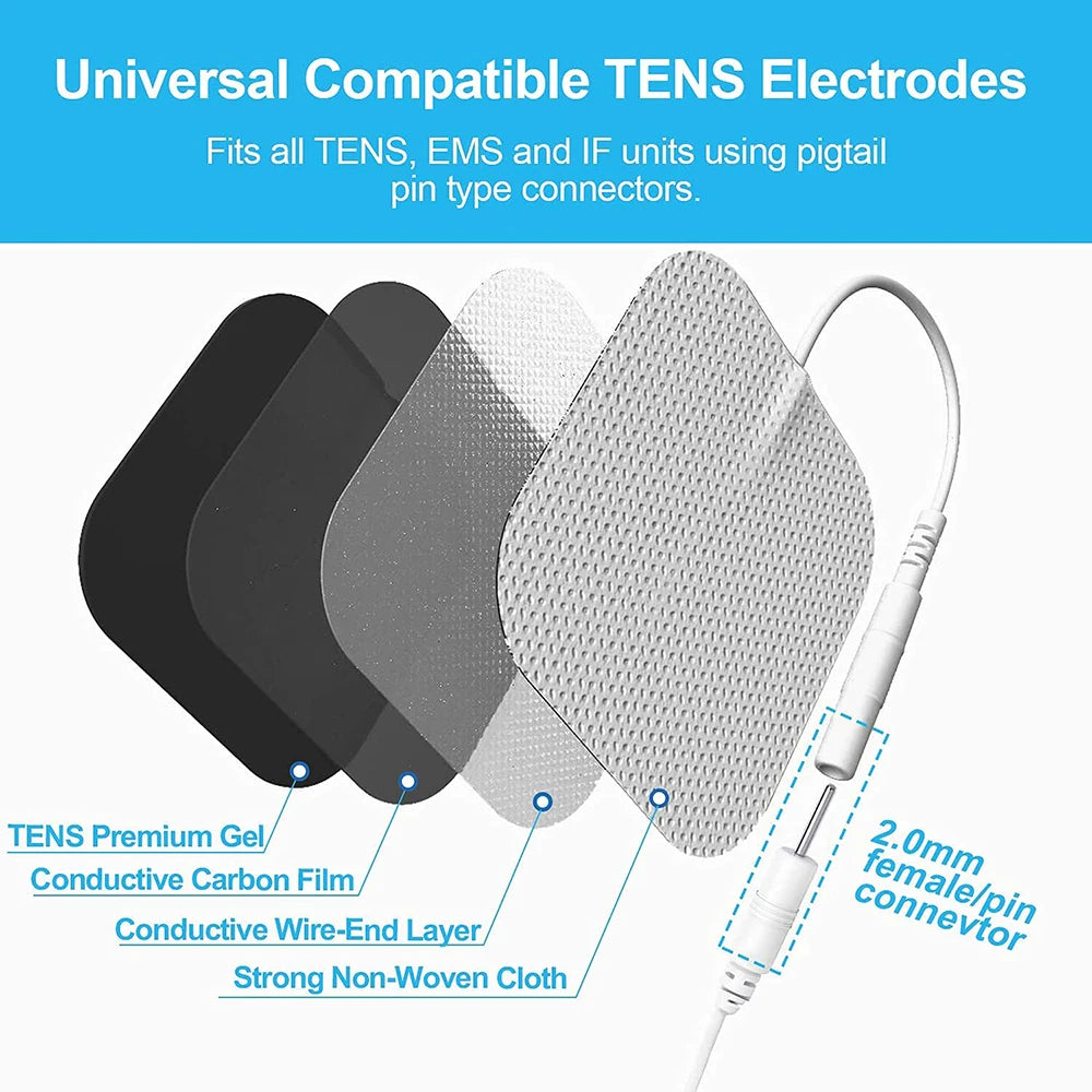Physiotherapy TENS Electrode Pads for Muscle Stimulation & Pain Relief