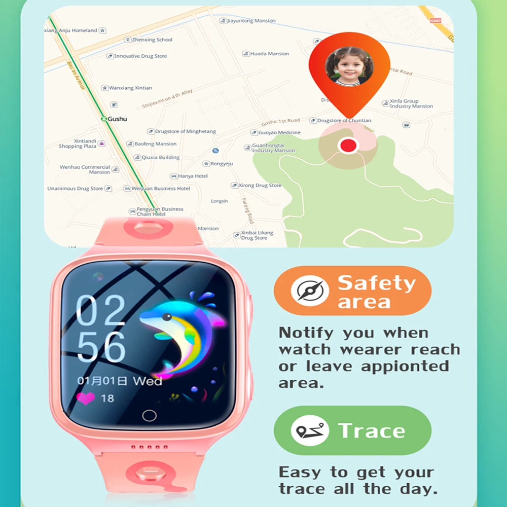 KGG 4G Kids Smartwatch: GPS Tracker, Video Call & SOS Phone