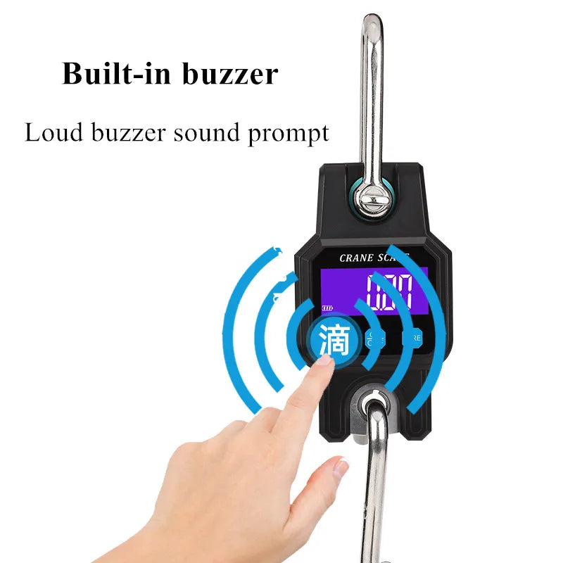 Heavy Duty 300kg Bluetooth Industrial Crane Scale | Digital Hanging Hook Scale