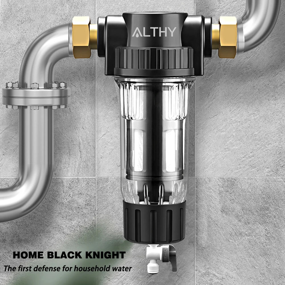 ALTHY Whole House Spin Down Sediment Water Filter Central Prefilter System