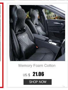 Vabena HOT Car Neck & Lumbar Support Pillow Set - Memory Foam Comfort
