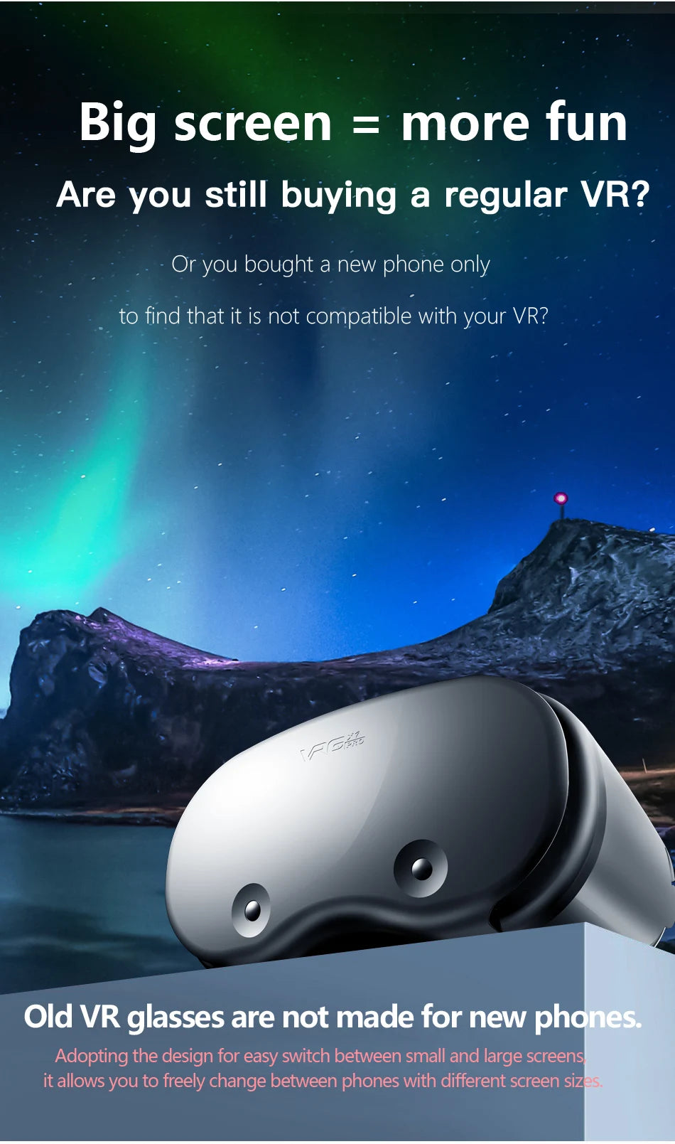 AyeBeau 3D VR Glasses - Immersive Virtual Reality Headset