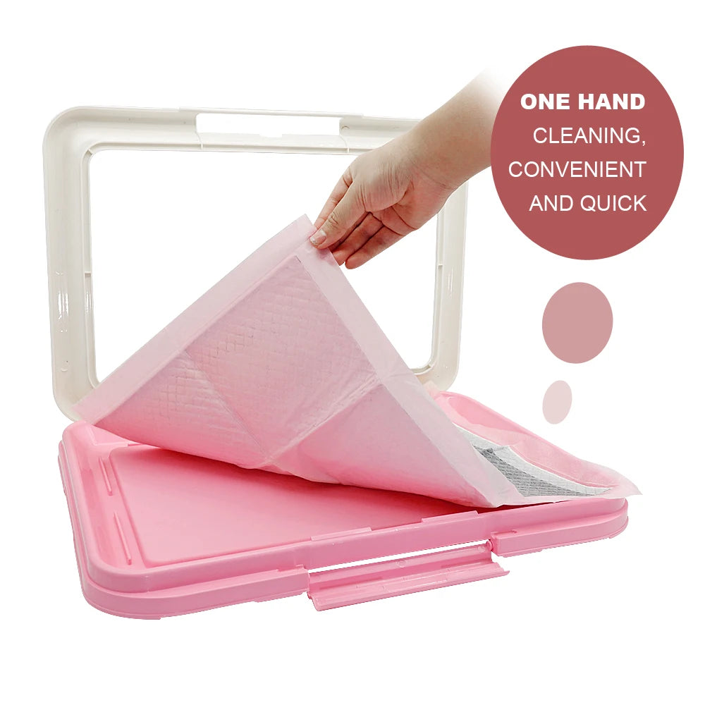Portable Pet Training Toilet for Small Dogs & Cats - Indoor Potty Pad Holder