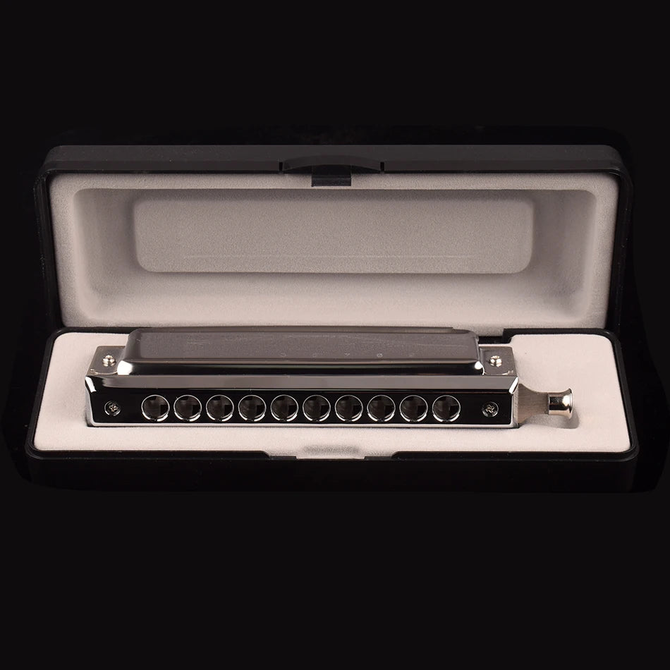 Professional Chromatic Harmonica C Key - 10 Holes, 40 Tones for All Ages