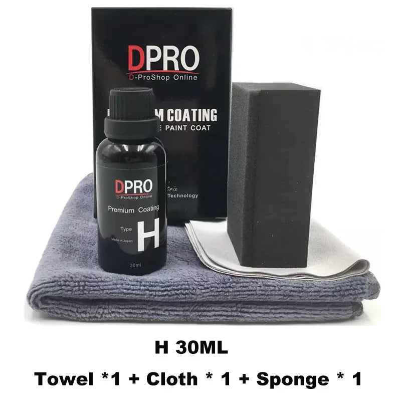 Dpro 9H Ceramic Car Coating Kit - Liquid Glass Nano Paint Protection
