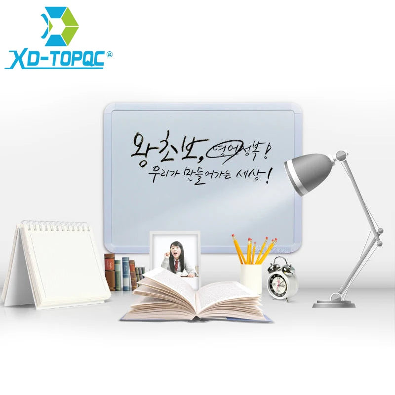 4-Style Magnetic Fridge Whiteboard Set - Notes, Reminders & Decor