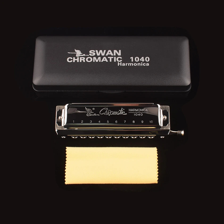 Professional Chromatic Harmonica C Key - 10 Holes, 40 Tones for All Ages
