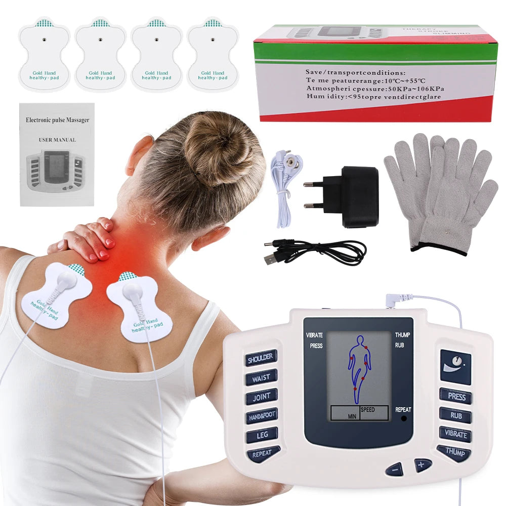 Full Body TENS EMS Muscle Stimulator with 16 Pads for Pain Relief & Recovery