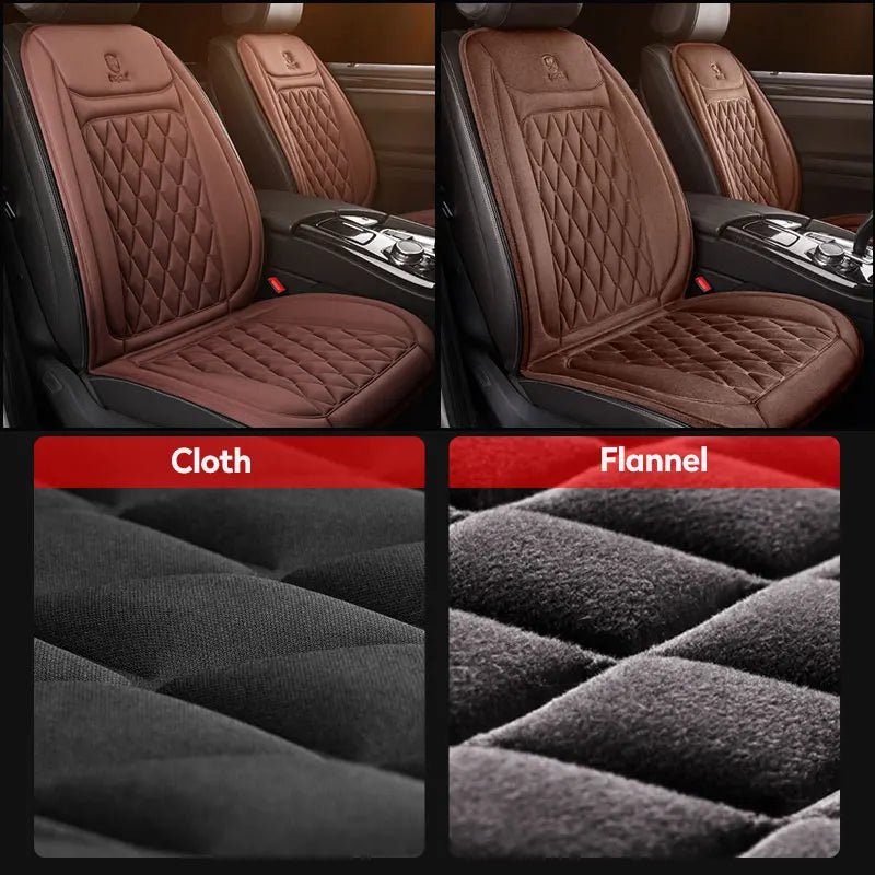 Heated Car Seat Cover | Quick Heat Seat Protector 12-24V